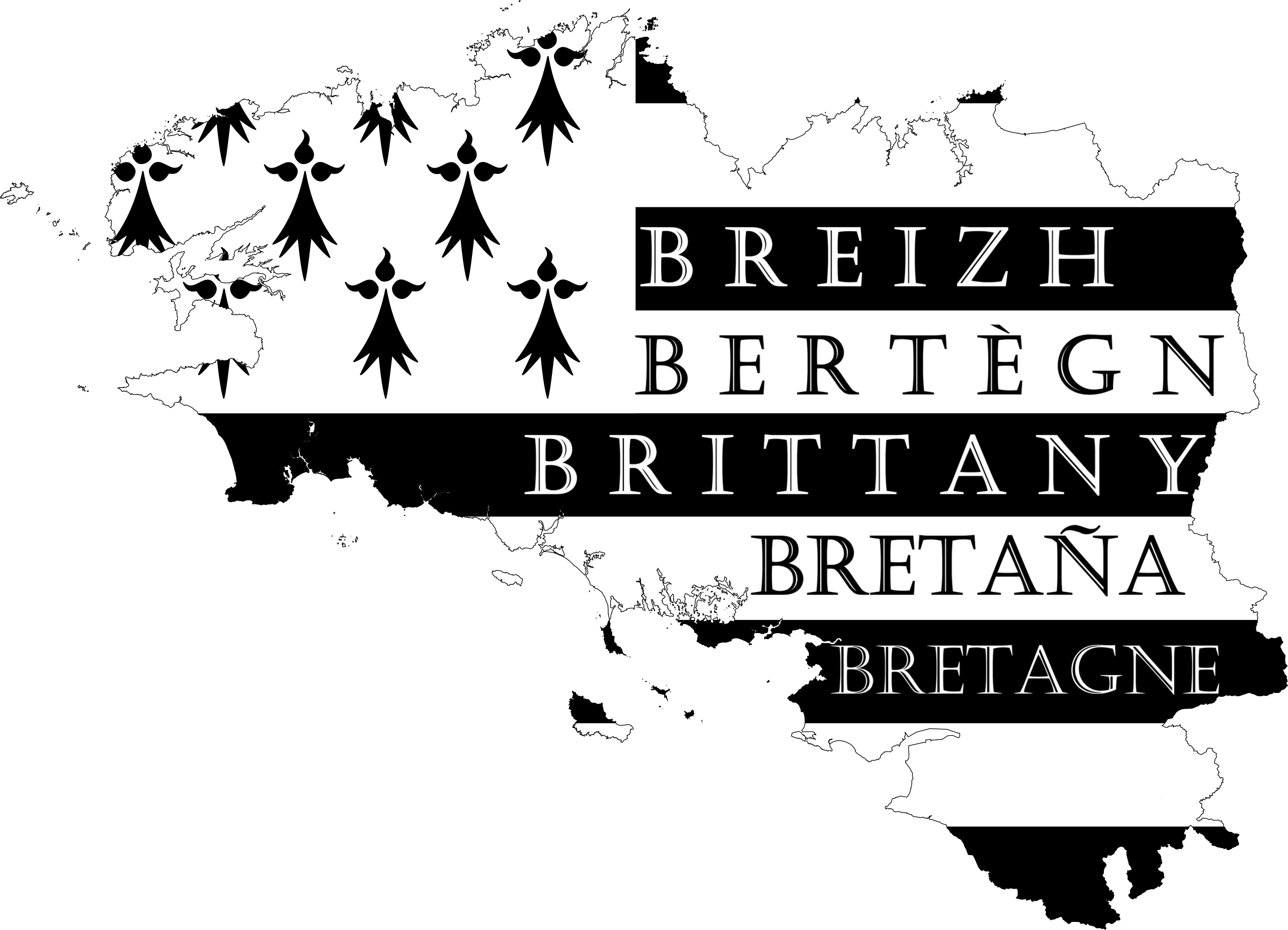 Carte de la Bretagne historique